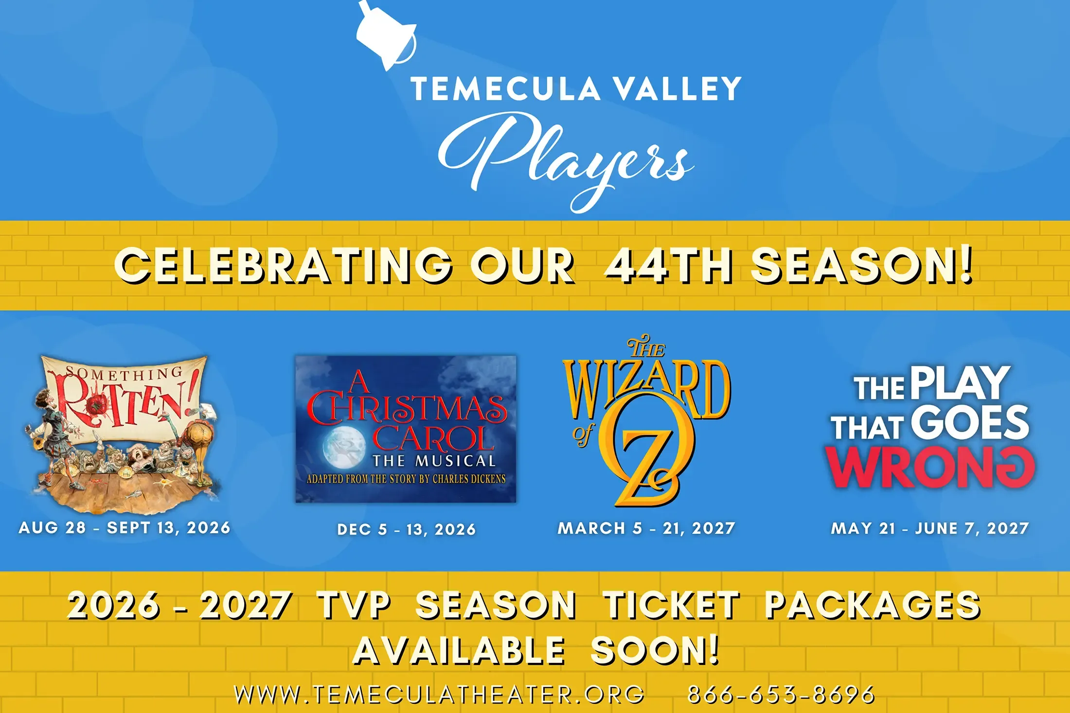 Temecula Valley Players 202-2027 Events