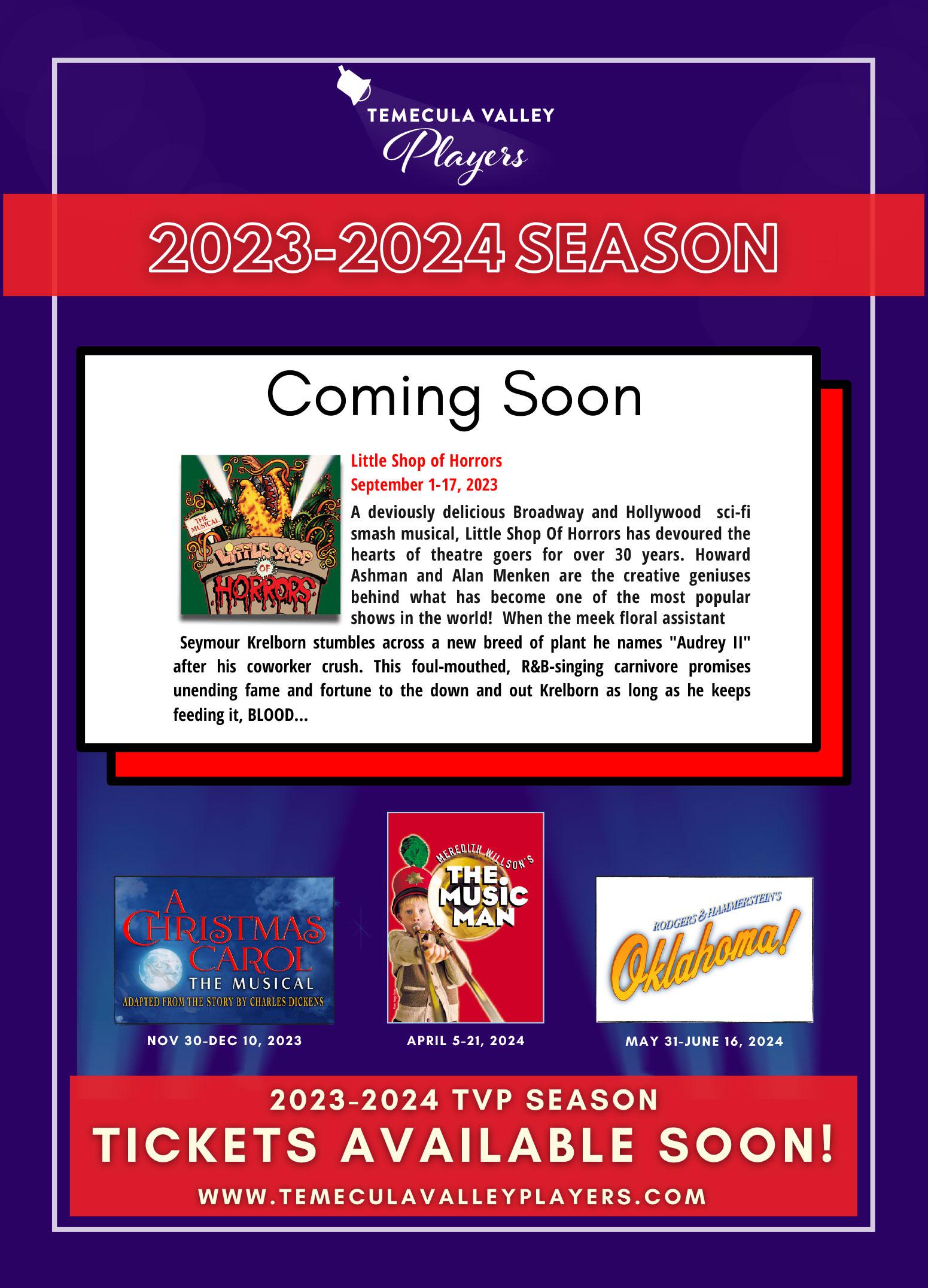 Temecula Community Theater 20232024 SEASON